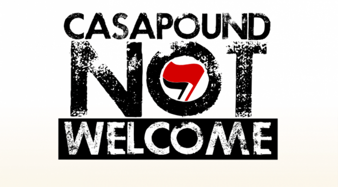 Sabato 21 maggio ore 9 Piazza dell’Esquilino CASAPOUND NOT WELCOME