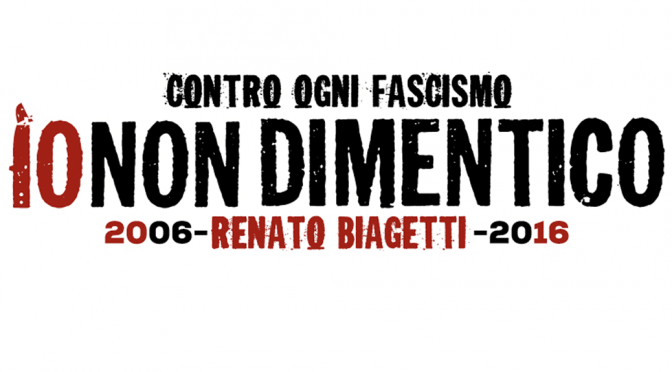 Appello nazionale per il decennale di Renato, chi non dimentica continua a lottare!